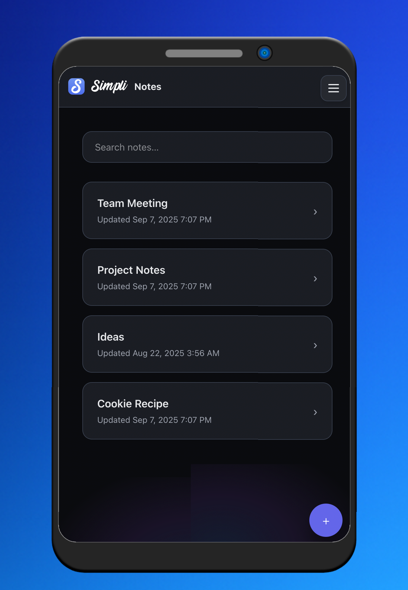 SimpliTools Notes screenshot