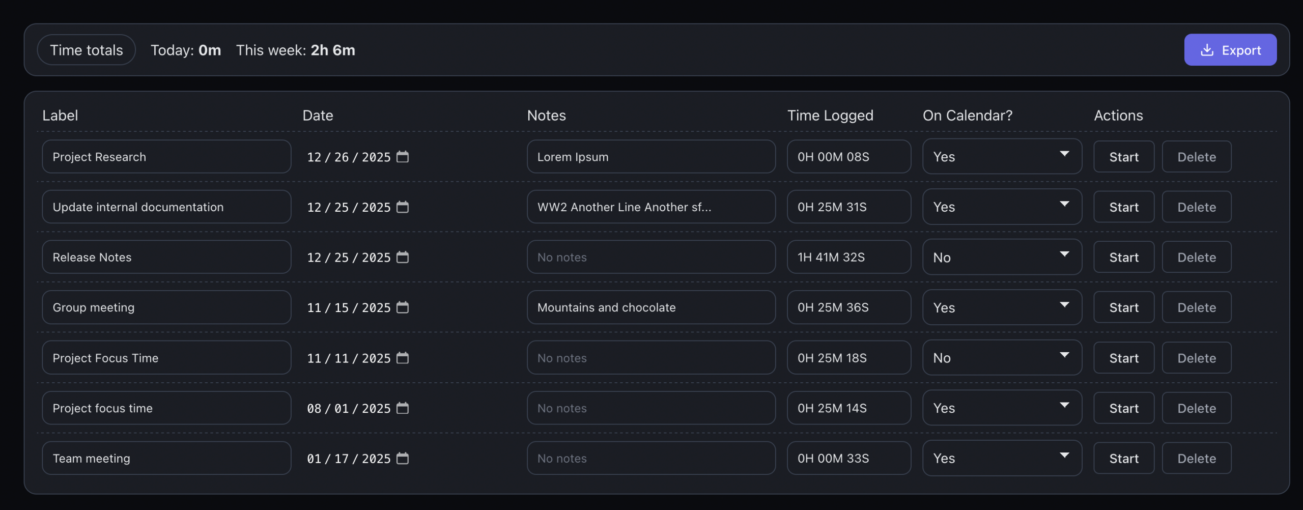 Time Tracking Free App